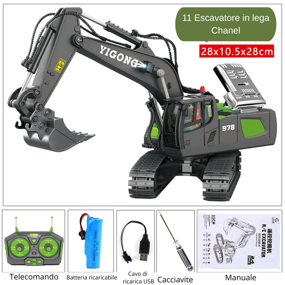Escavatore RC 1:20 con Radiocomando