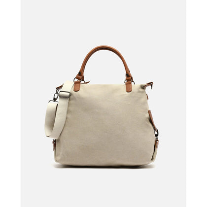 Bolso de Hombro Misako Aramesa con Correa Desmontable — Beige