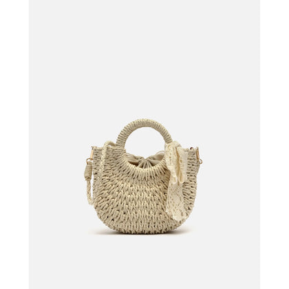 Bolso Cesta de Rafia Misako Tao — Beige