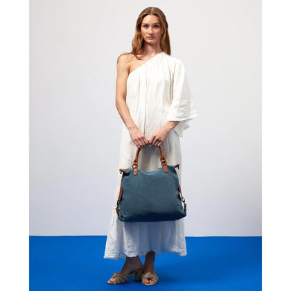 Bolso de Hombro Misako Aramesa con Correa Desmontable — Azul