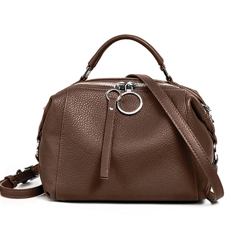 Borsa Boston in Vera Pelle