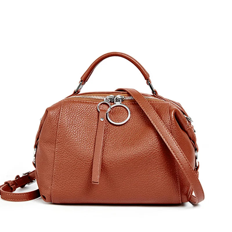 Borsa Boston in Vera Pelle