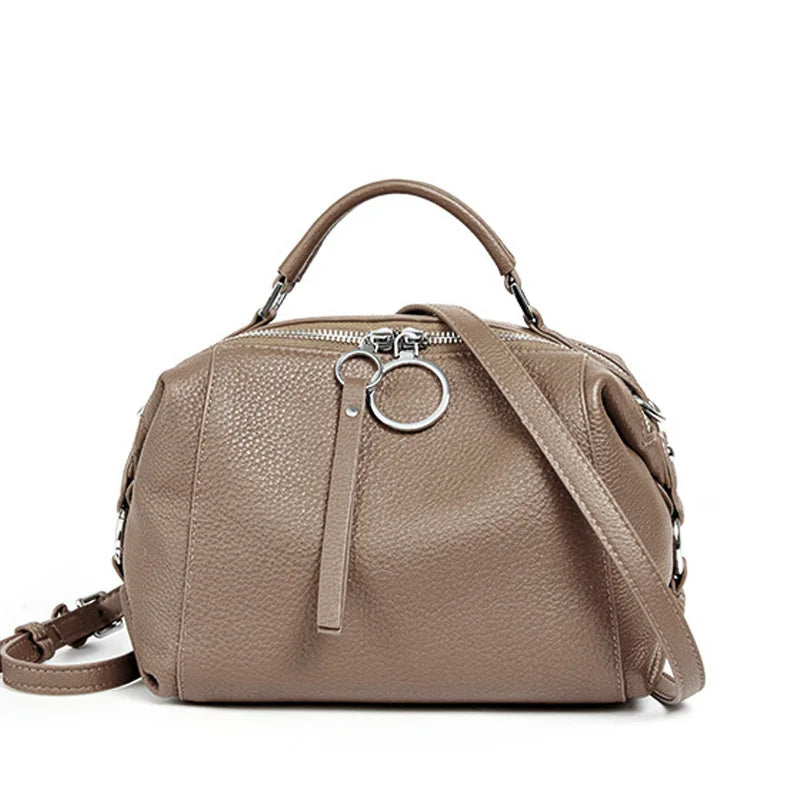 Borsa Boston in Vera Pelle