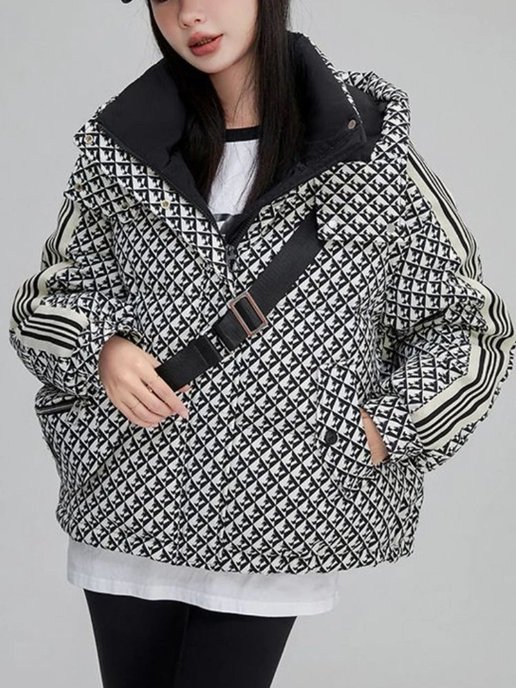 Piumino Donna Invernale Pied de Poule