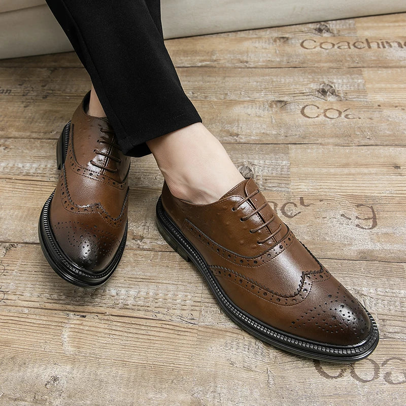 Oxford Brogue Uomo in Pelle