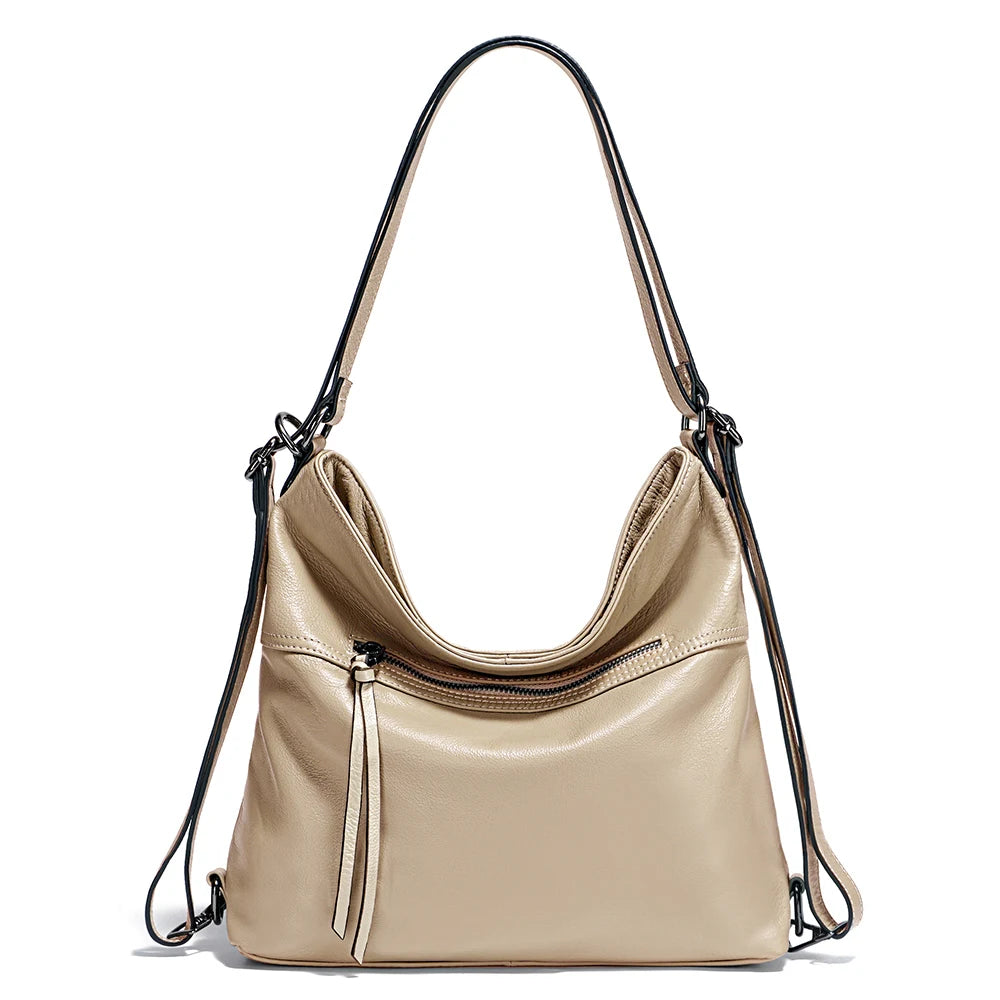 Borsa Trasformabile in Vera Pelle