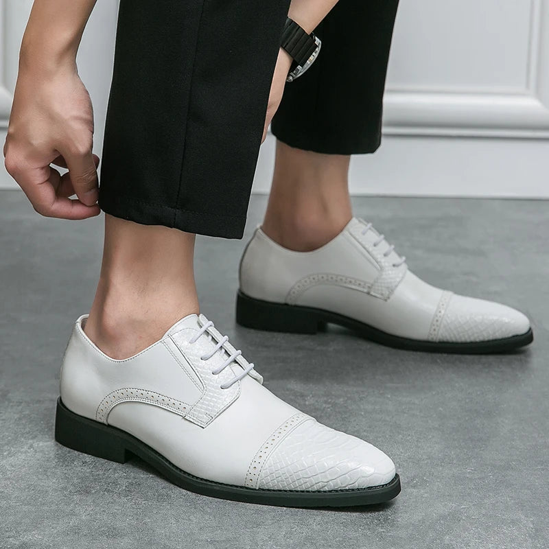 Scarpe Derby da Uomo in Pelle