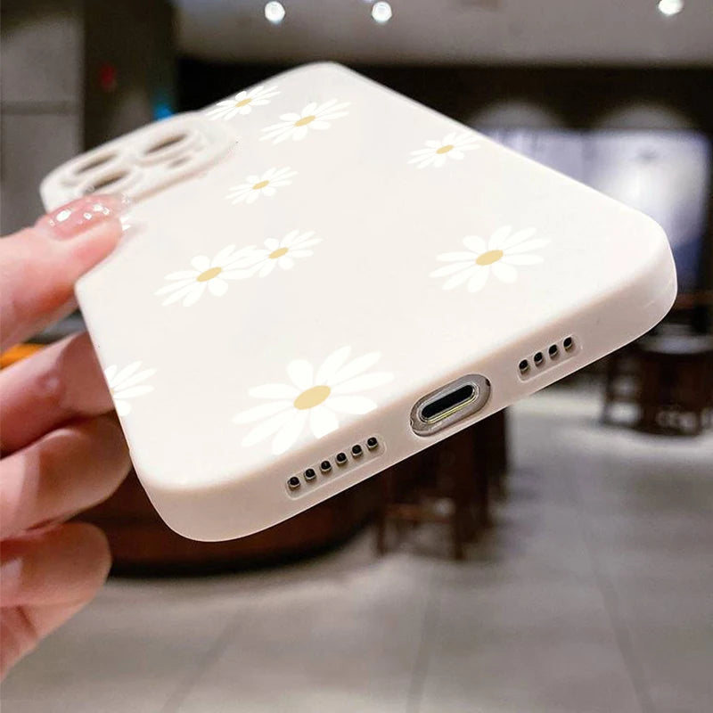 Custodia con Estampado de Margaritas per iPhone 16