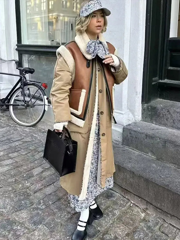 Gilet Donna in Suede Vintage