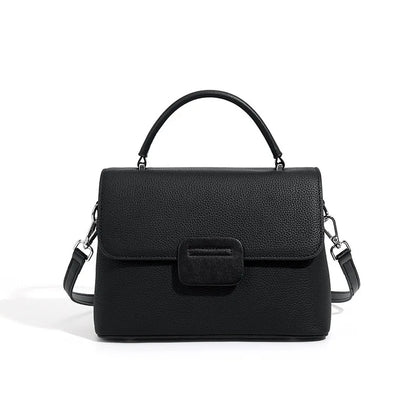 Bolso de hombro de cuero — Negro