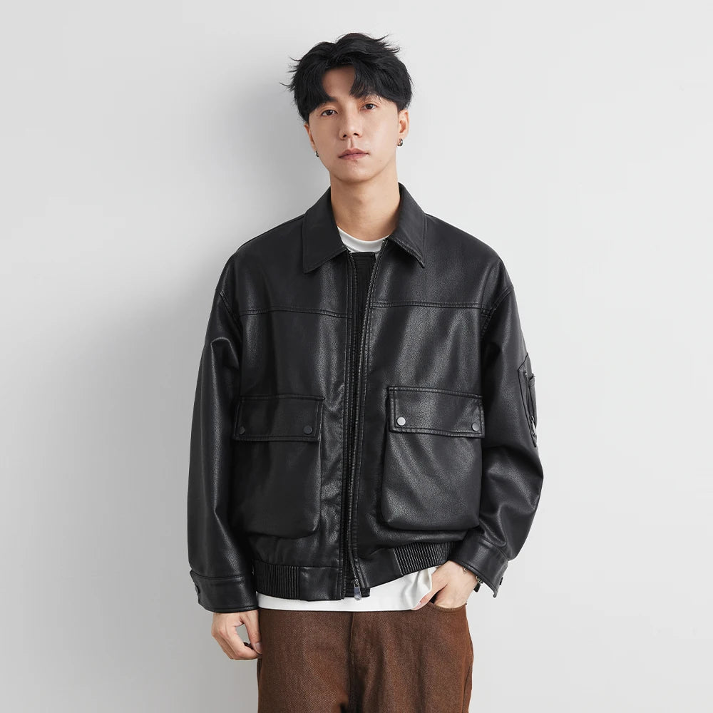 Giacca Uomo in Ecopelle Vintage