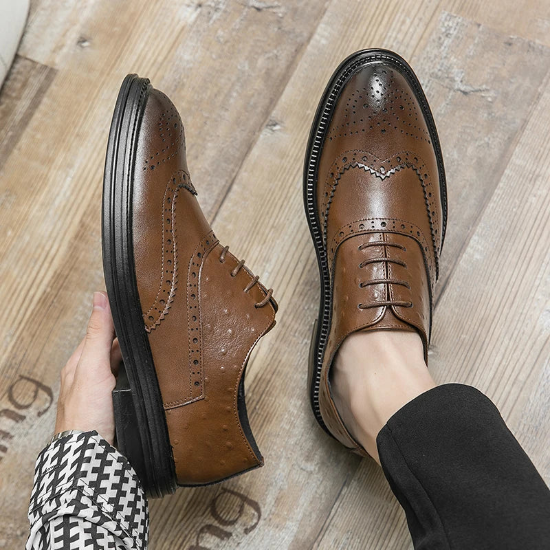 Oxford Brogue Uomo in Pelle