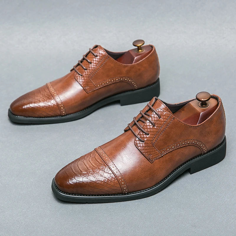 Scarpe Derby da Uomo in Pelle