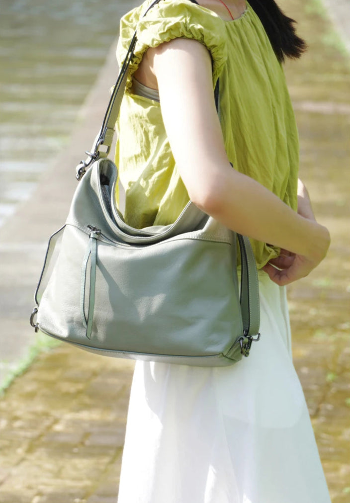Borsa Trasformabile in Vera Pelle