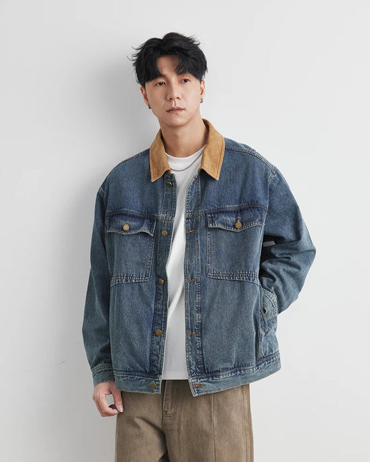 Giacca di Jeans Patchwork