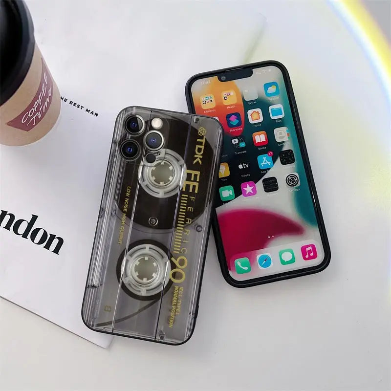 Custodia con Diseño Retro per iPhone 12