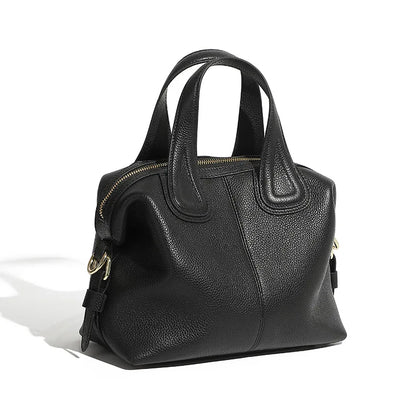 Bolso Boston en Piel Verdadera — Negro