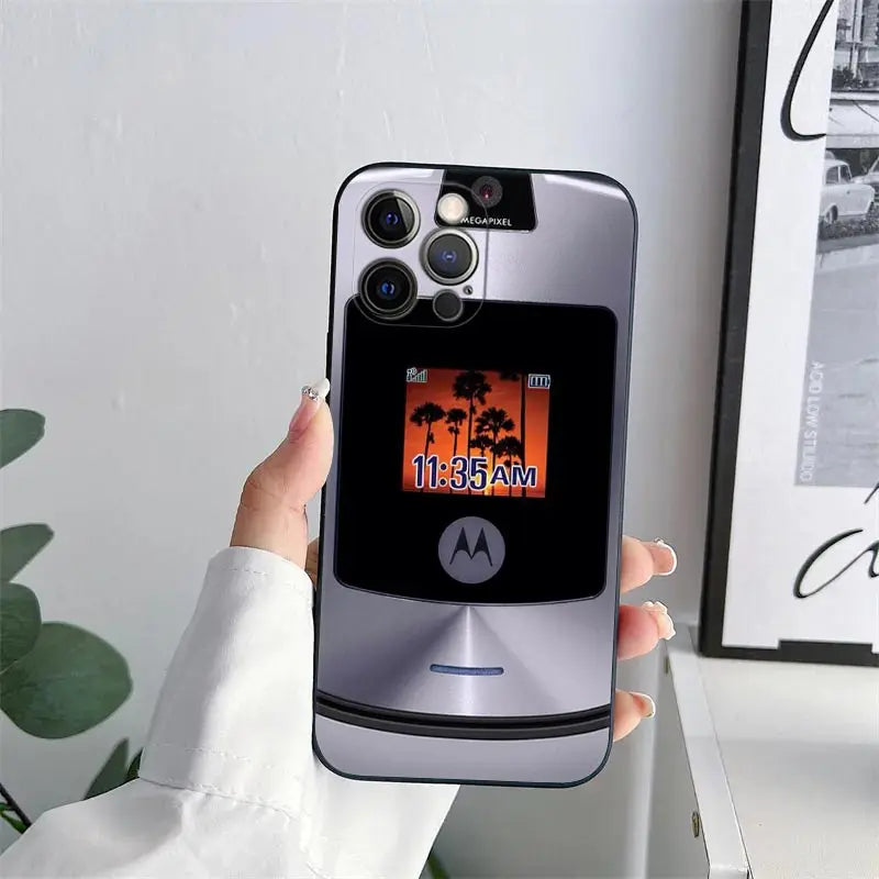Custodia con Diseño Retro per iPhone 12