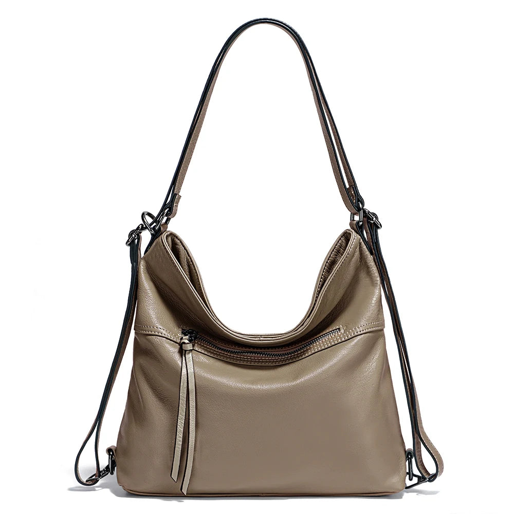 Borsa Trasformabile in Vera Pelle