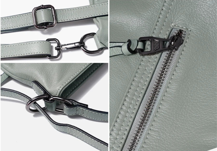 Borsa Trasformabile in Vera Pelle
