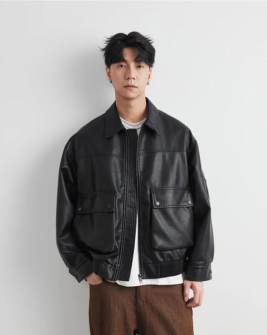 Giacca Uomo in Ecopelle Vintage