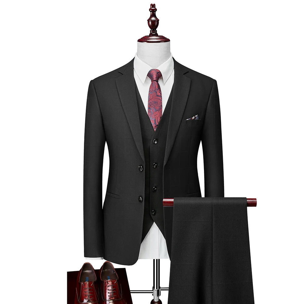 Abito Elegante Check Uomo