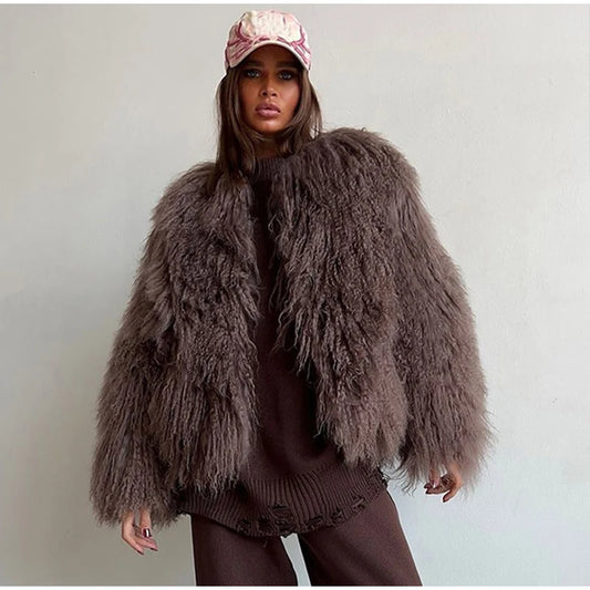 Cappotto Donna in Eco-Pelliccia