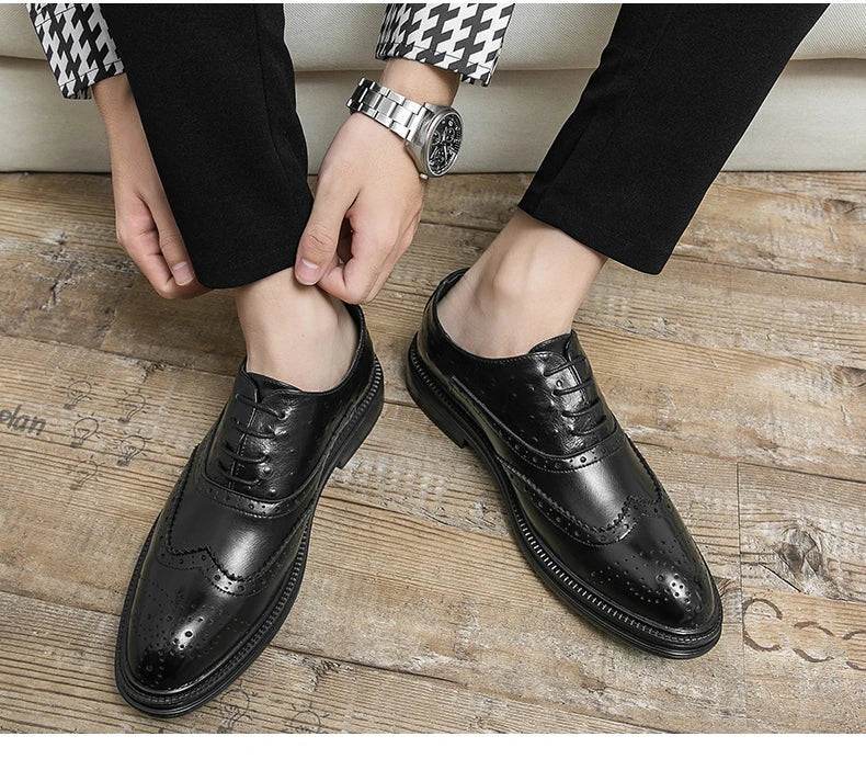 Oxford Brogue Uomo in Pelle