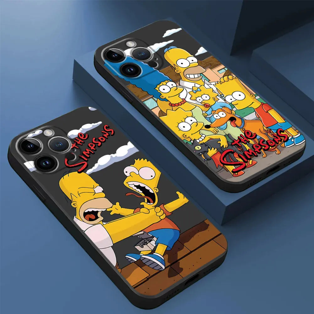 Custodia en TPU Suave con Diseño de Los Simpson per iPhone 15