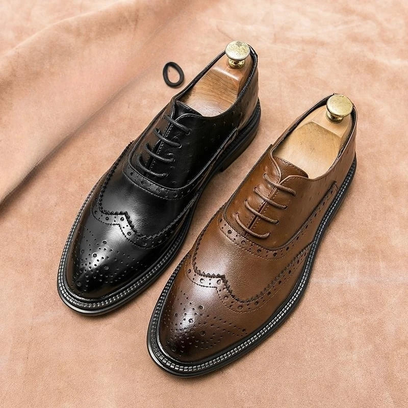 Oxford Brogue Uomo in Pelle