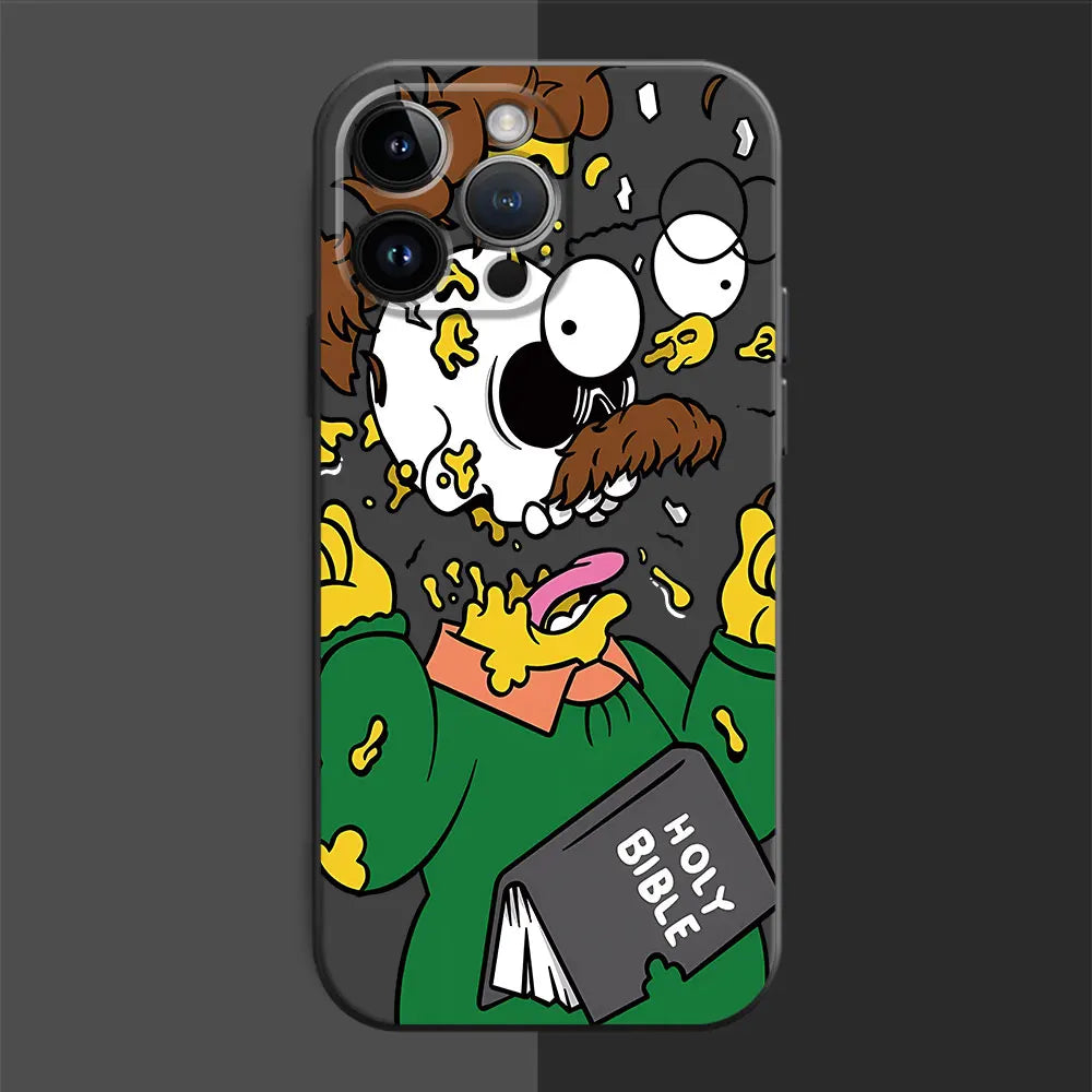 Custodia en TPU Suave con Diseño de Los Simpson per iPhone 14