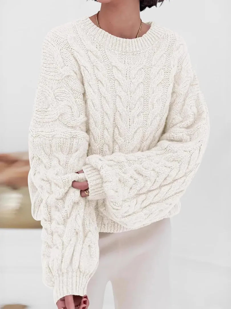 Maglione Stile Retrò Intrecciato