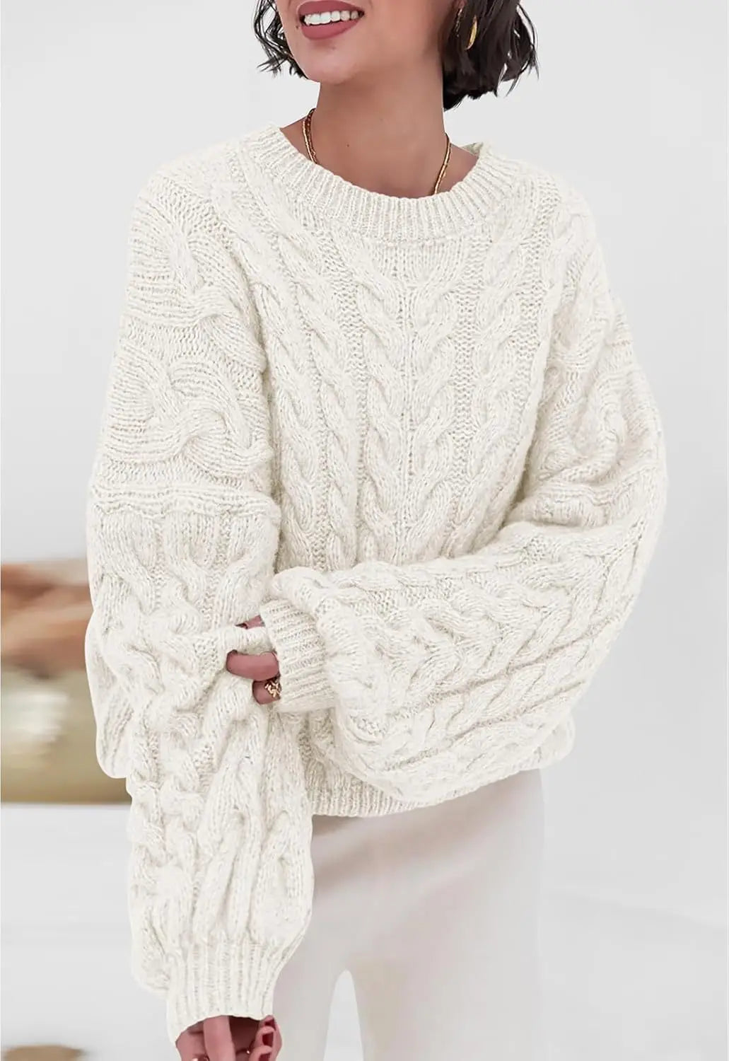Maglione Stile Retrò Intrecciato