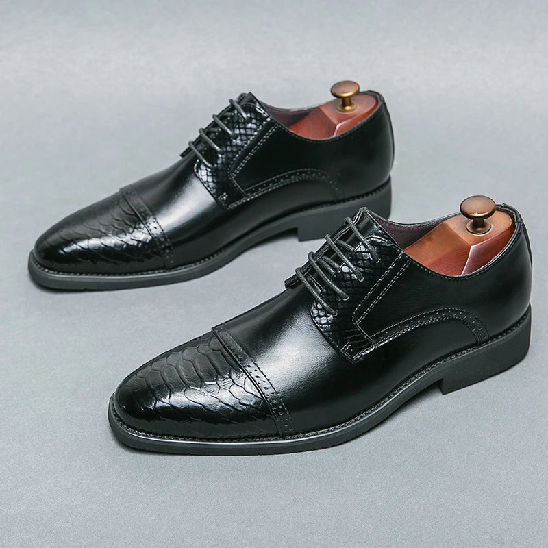 Scarpe Derby da Uomo in Pelle
