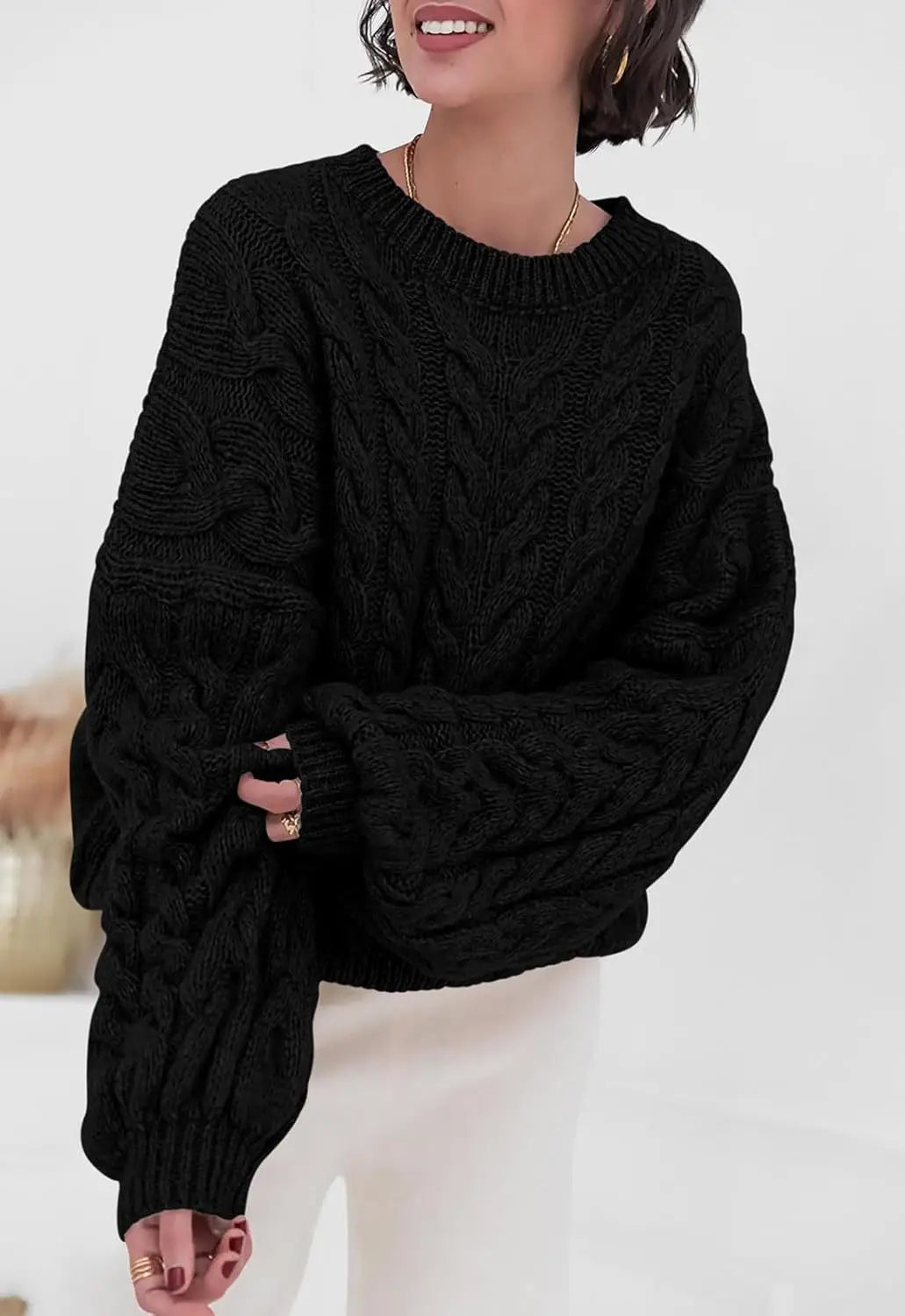 Maglione Stile Retrò Intrecciato