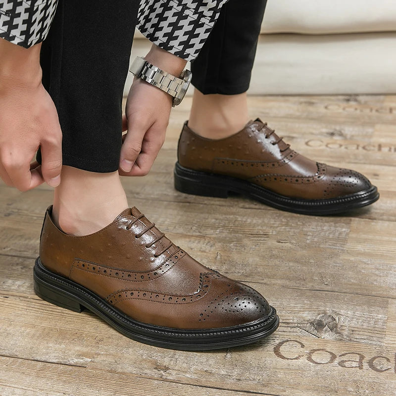 Oxford Brogue Uomo in Pelle