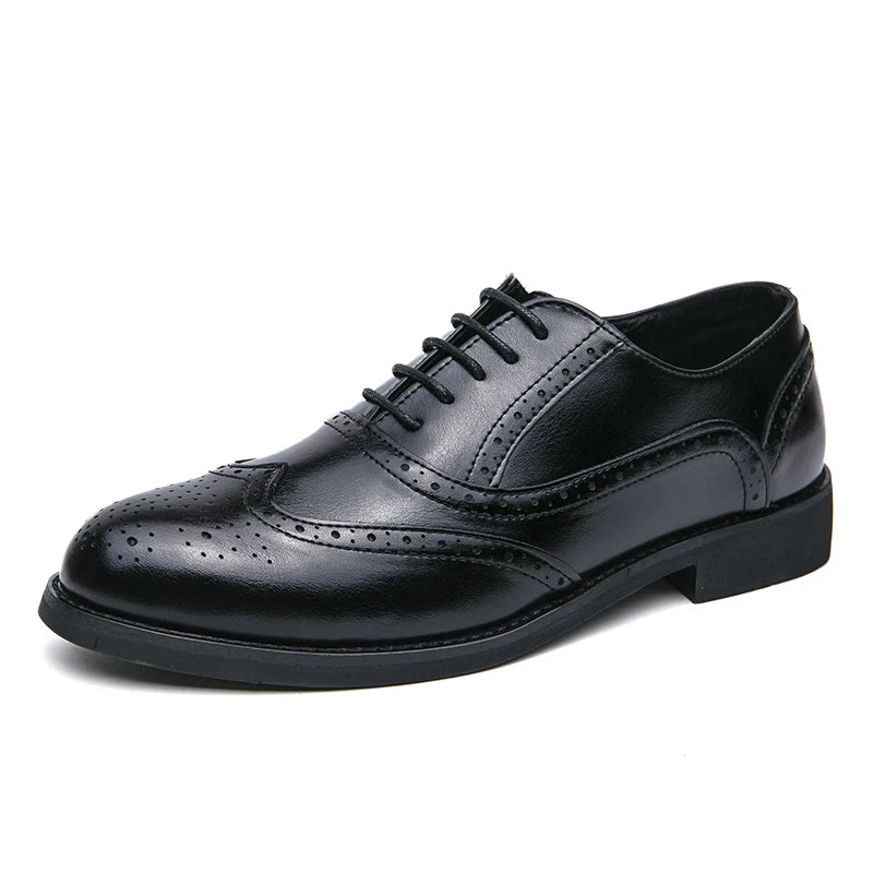 Scarpe Oxford Brogue da Uomo in Pelle