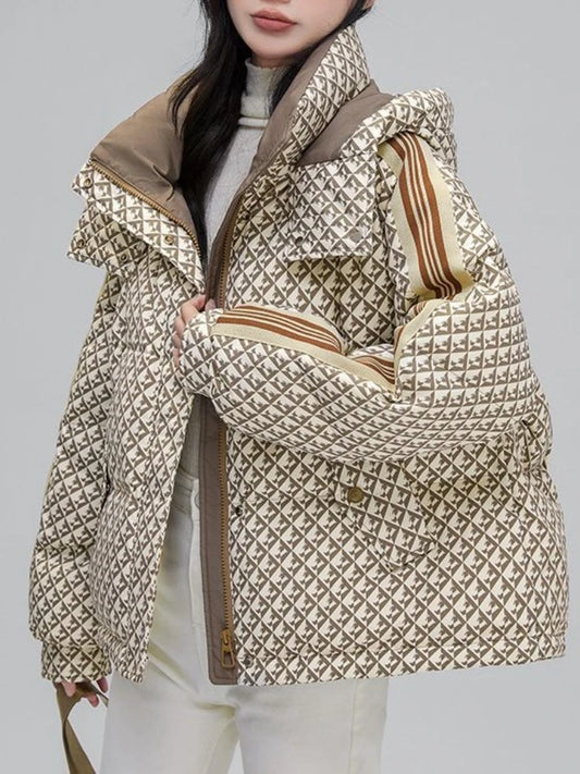 Piumino Donna Invernale Pied de Poule