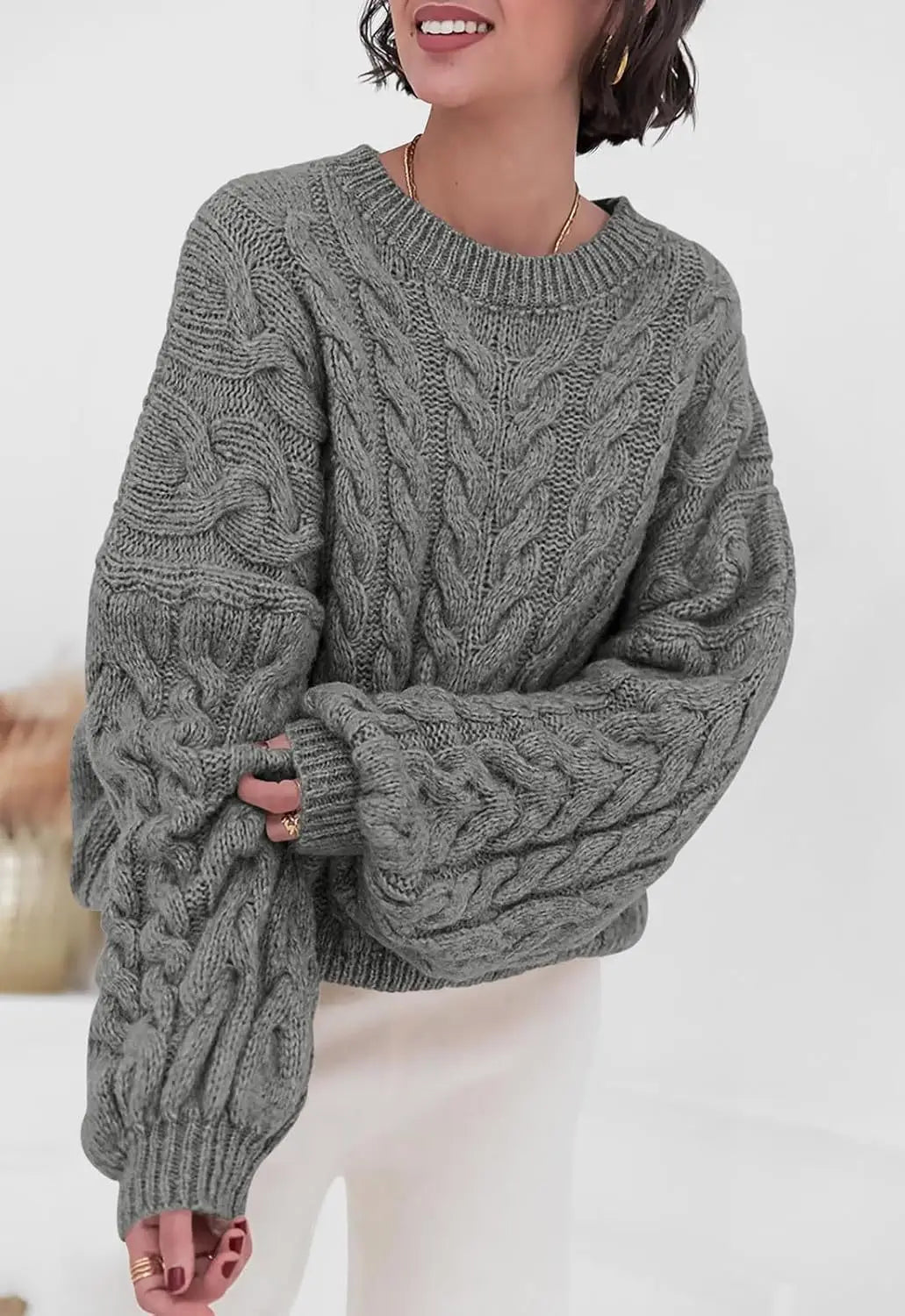 Maglione Stile Retrò Intrecciato