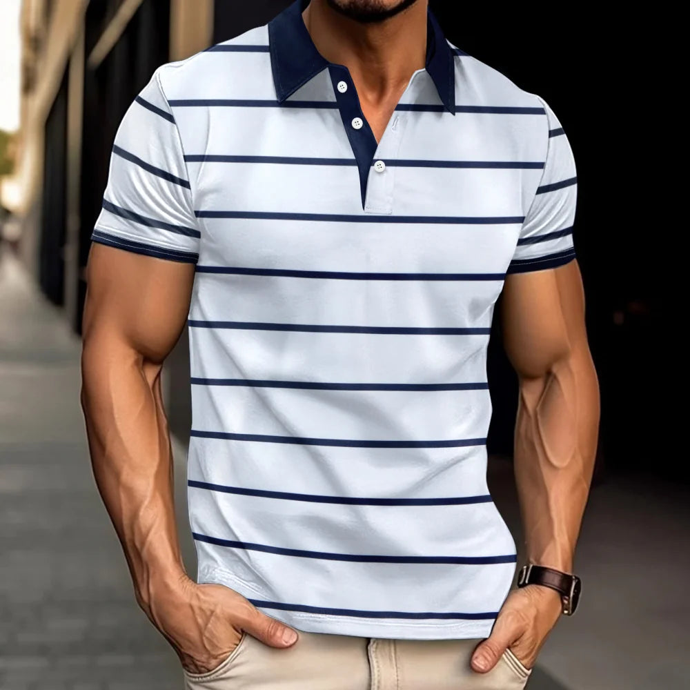 Polo Uomo a Righe Estiva