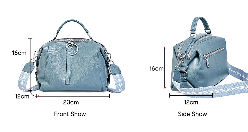 Borsa Boston in Vera Pelle