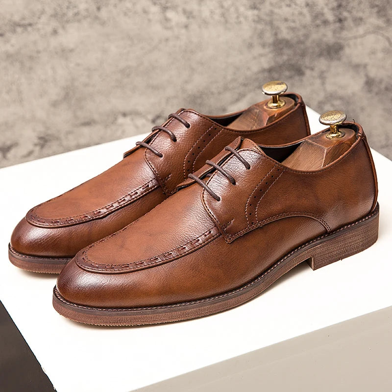 Mocassini Oxford Uomo in Pelle Sintetica