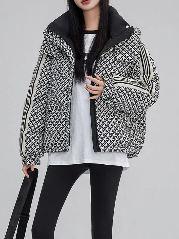 Piumino Donna Invernale Pied de Poule