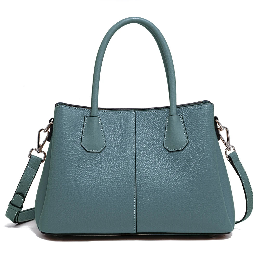 Borsa a Mano in Pelle con Tracolla