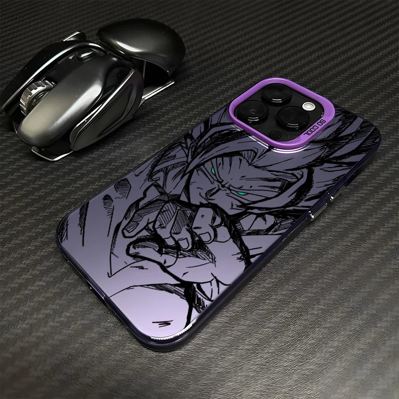 Cover Colorata e Argento per iPhone – Design Saiyan di Dragon Ball