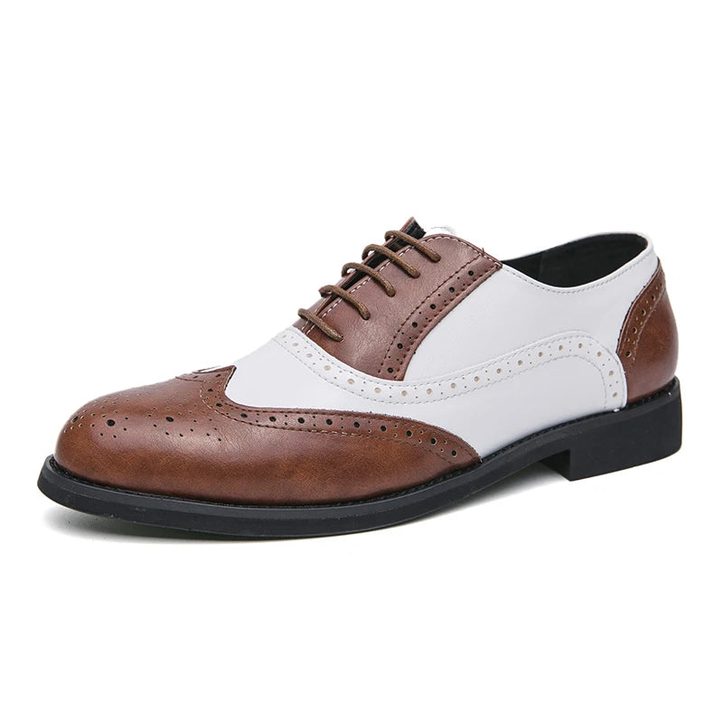 Scarpe Oxford Brogue da Uomo in Pelle