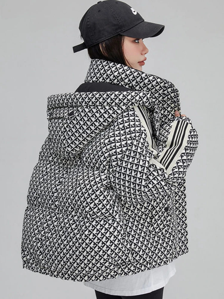 Piumino Donna Invernale Pied de Poule