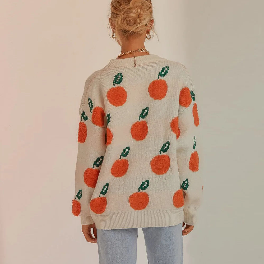 Maglione Stile Retrò a Contrasto