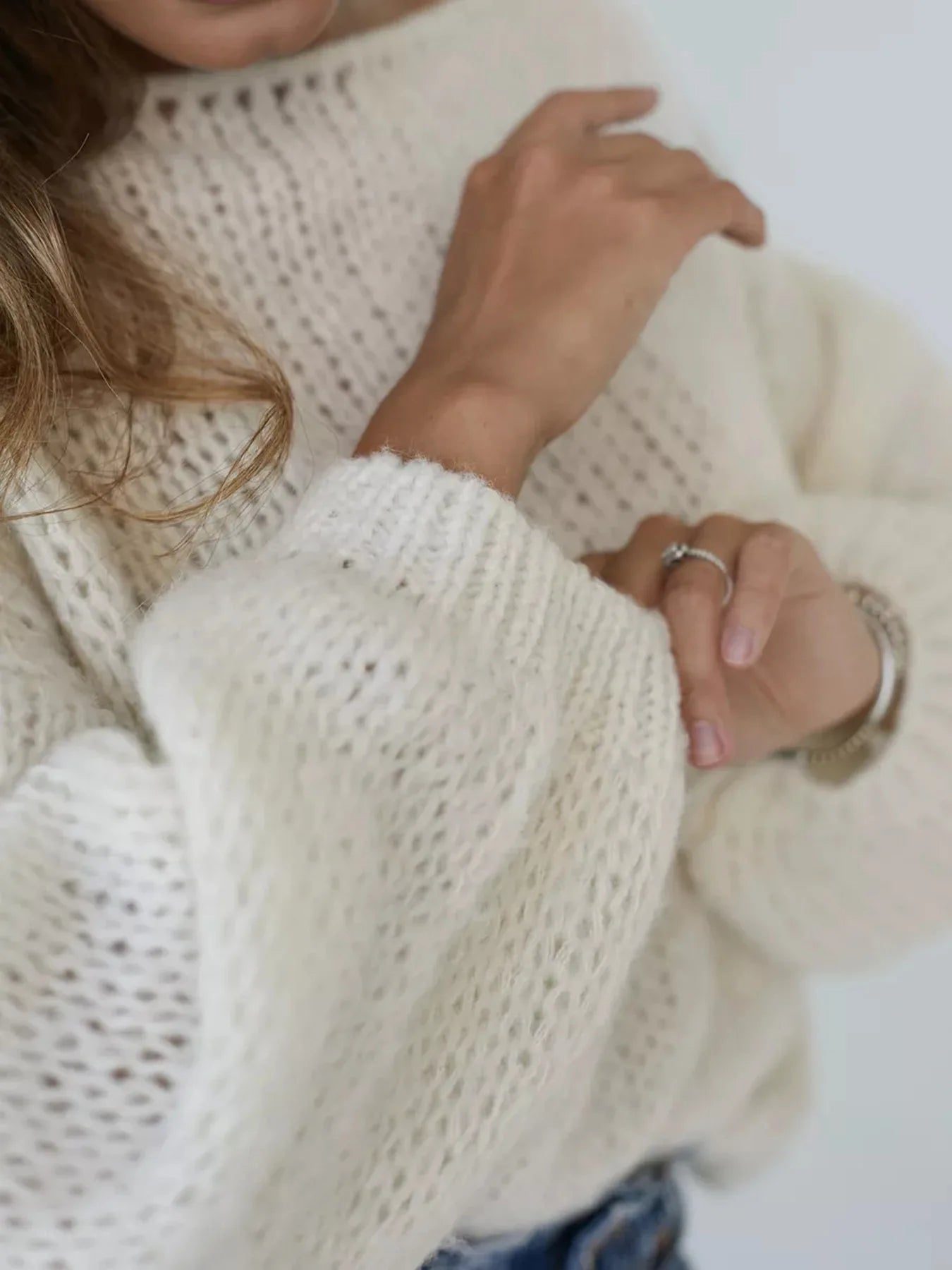 Maglione Stile Sexy Off-Shoulder Streetwear