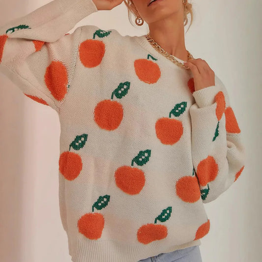 Maglione Stile Retrò a Contrasto